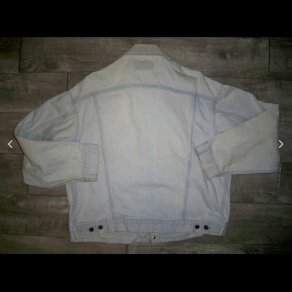 Vtg Levi’s Red Tag Denim Chore Trucker Jean Jacket Trucker Fits Like A Large - Picture 10 of 11